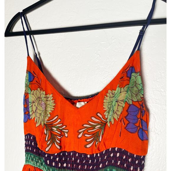 Maeve X Anthropologie Women's Ikebana Dress Flowy Maxi Dress Spaghetti Straps 6 - Picture 6 of 13